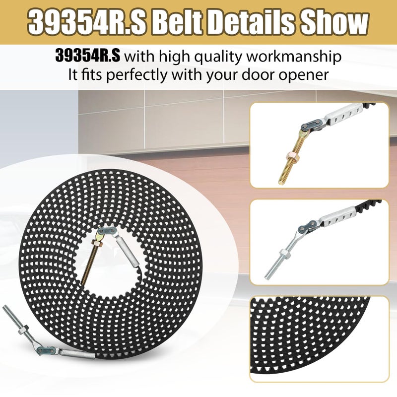 Vanesa 39354R.S 7 Ft High Garage Door Belt Compatible with Genie 7055  2055  7155  1055  1155  3055  3053  3155d  SilentMax  SilentMax Garage Opener  Replacement Genie Belt - Image 5